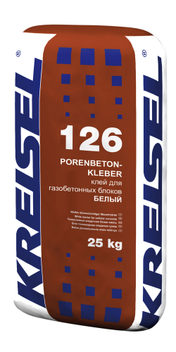 126 Кладочная смесь для газобетона белая PORENBETON-KLEBER WEISS КРАЙЗЕЛЬ
